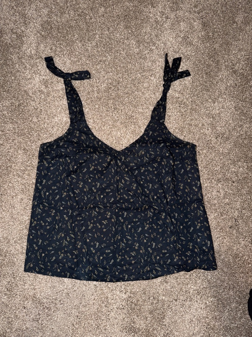 Universal Thread Navy Floral Tie-Strap Camisole